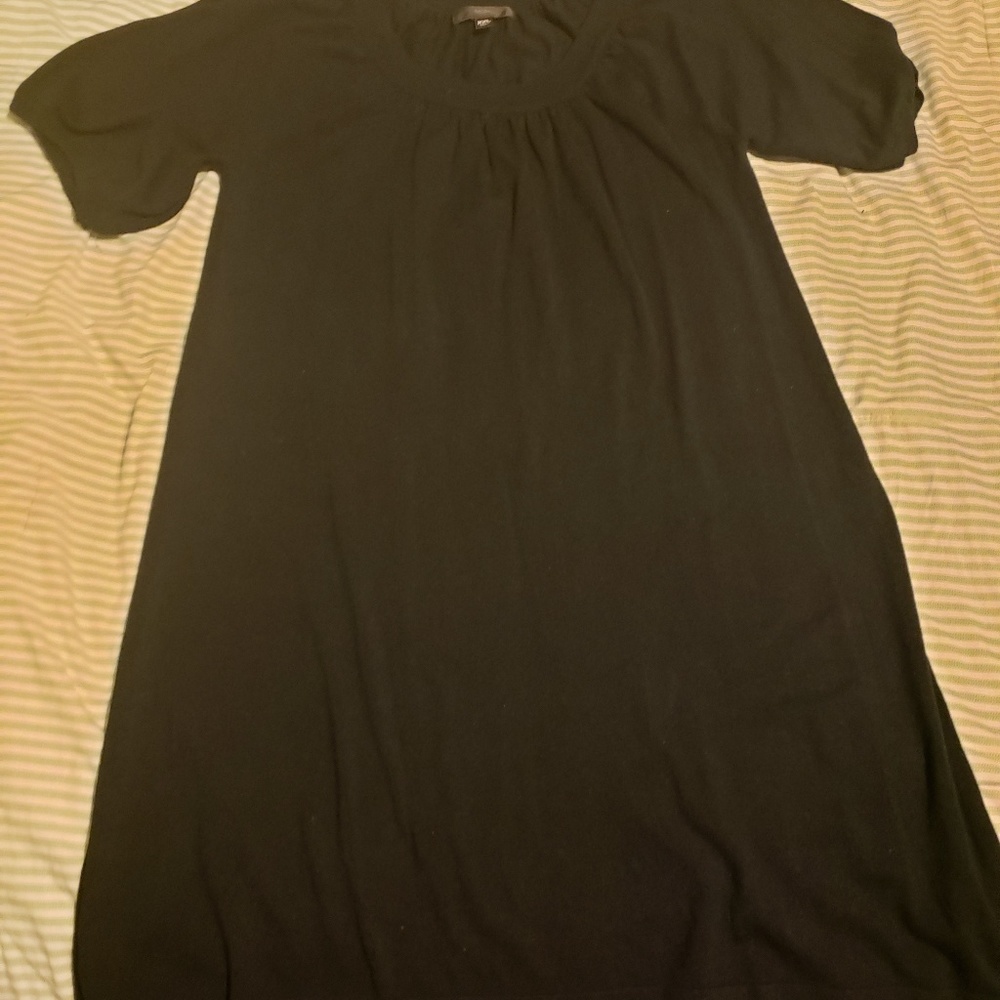 Black, short sleeve sweater dress
